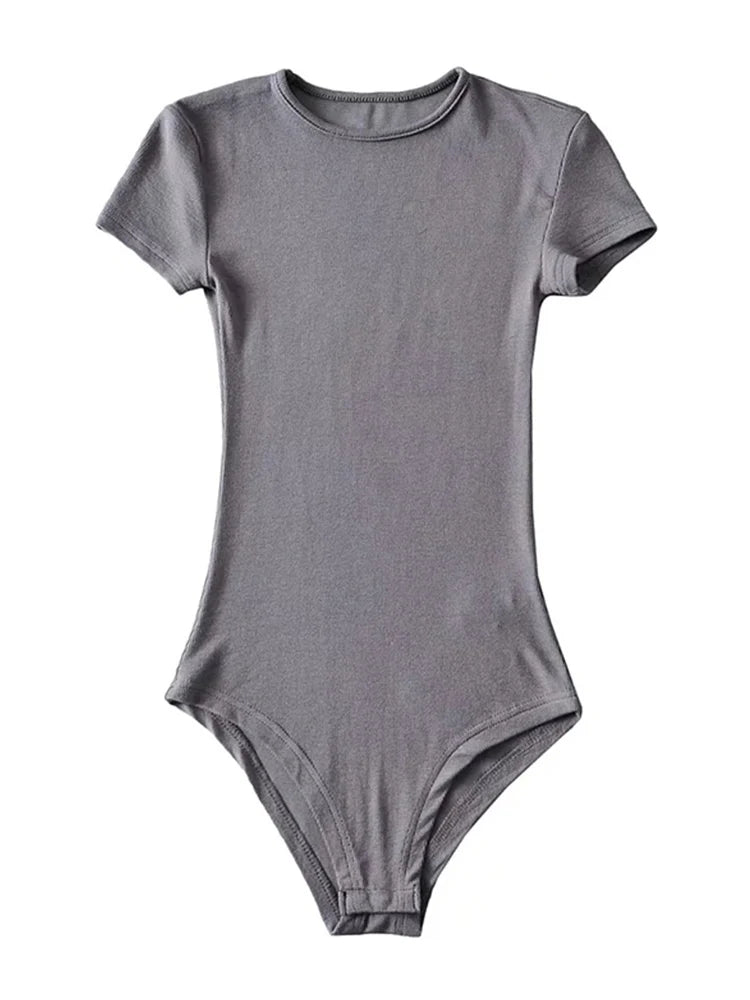 Sexy Slim Short-Sleeve O-neck Bodysuits