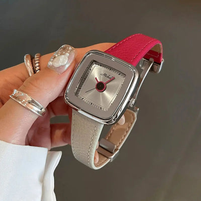 Vintage Leather Magnetic Clasp Watch