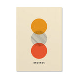 Póster geométrico naranja - Arte pop