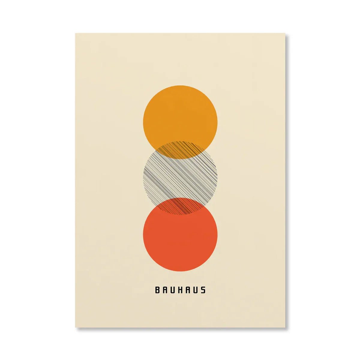 Póster geométrico naranja - Arte pop