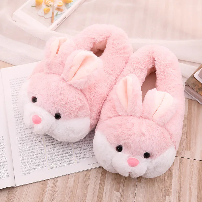 Cute Rabbit Fluffy Plush Slippers