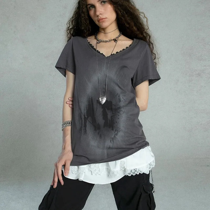 Grunge Aesthetics Graffiti Vintage T-Shirt