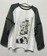 Long Sleeve Kawaii Cat Print T-Shirt