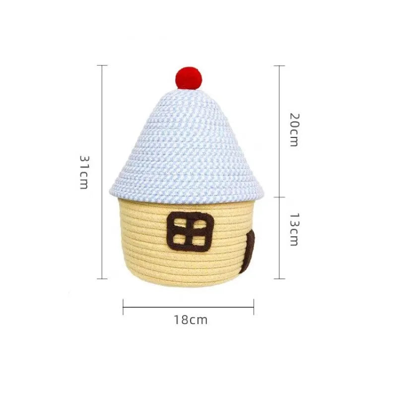 Kawaii House-Shaped Storage Basket
