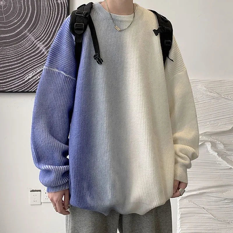 Y2K Farbverlauf Lockerer Pullover