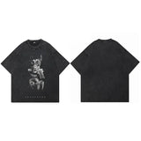 Gewalttätiger Dobermann Grafikdruck T-Shirt