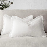 Decorative Linen Fringe Pillow Covers