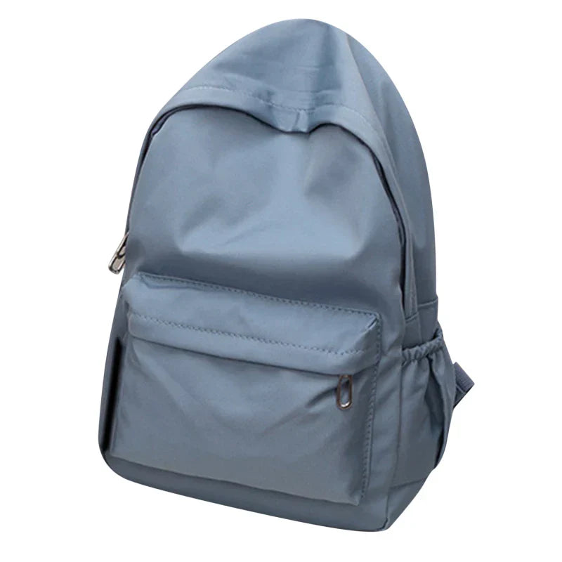 Solid Color School Backpack