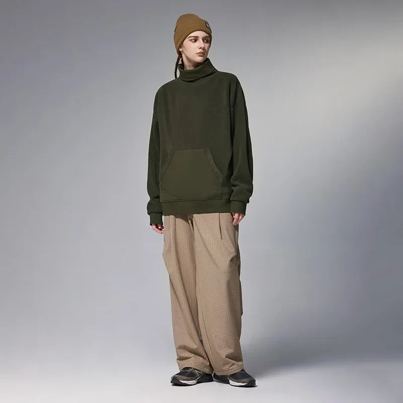 High Neck Fleece Sweatshirt