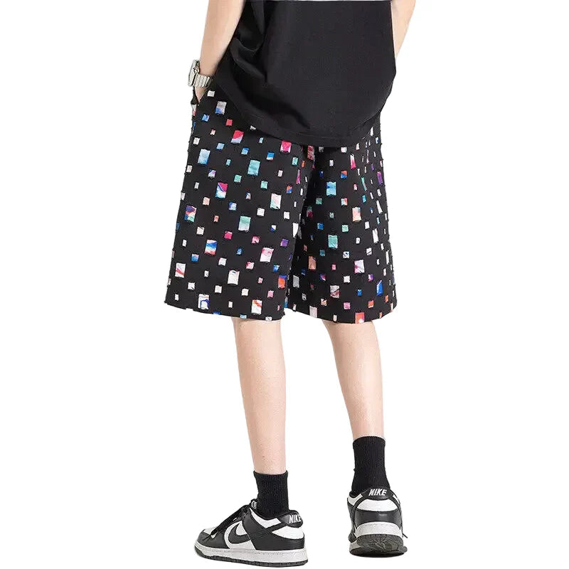 Colorful Plaid Cotton Short