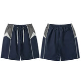 Hip-Hop-Streetwear Baggy Patchwork-Shorts