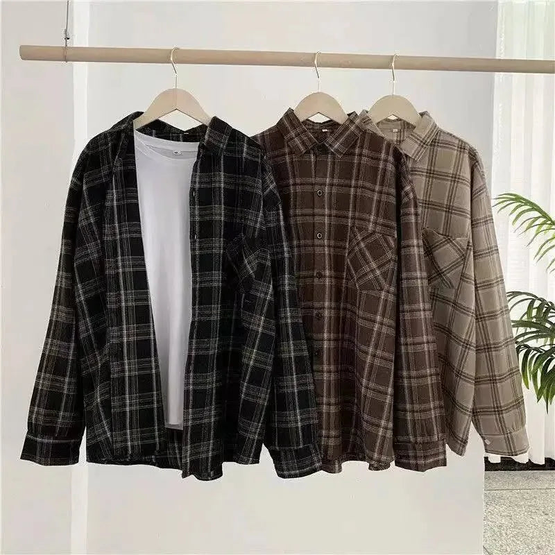 Plaid Shirt Women Long Sleeve