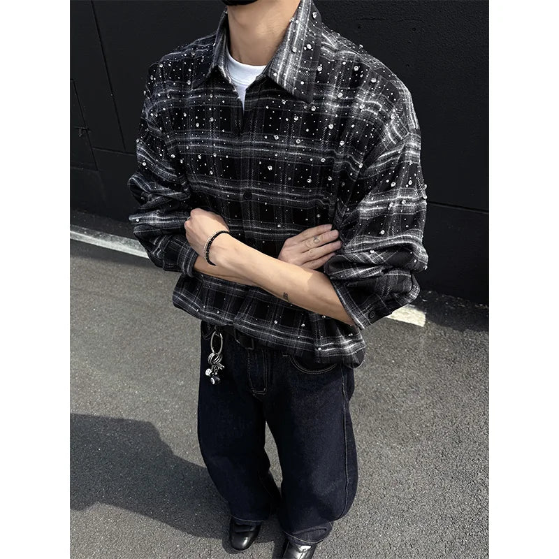 Y2K Grunge Rhinestone Shirt