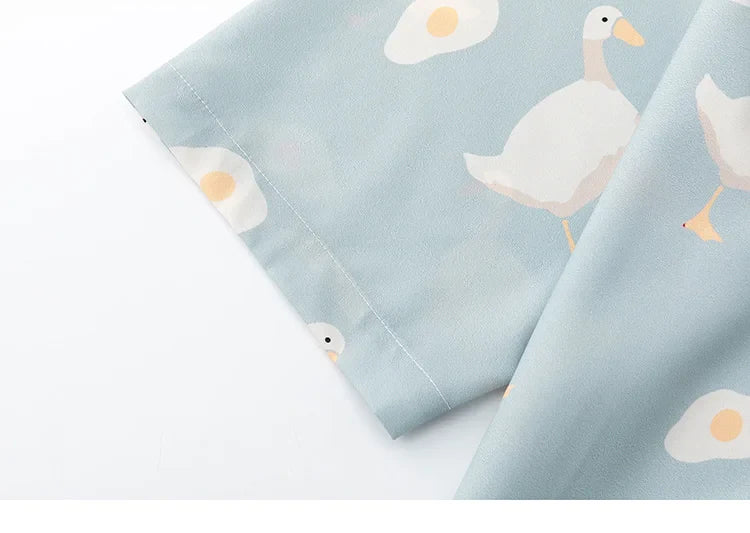 Camiseta de manga corta con diseño de huevo de pato divertido y Weird Core