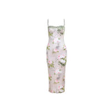 French Retro Floral Midi Dress