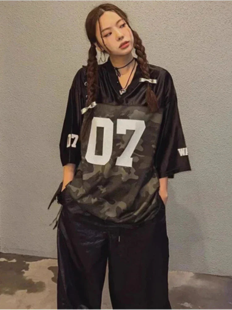 Vintage Loose Fit V-Neck Jersey T-Shirt