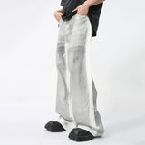 Cyperpunk Washed White Straight Leg Pants