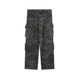 Retro Camouflage Wide Leg Cargo Pants