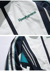 Lightweight Blue Patchwork Windbreaker Jacket