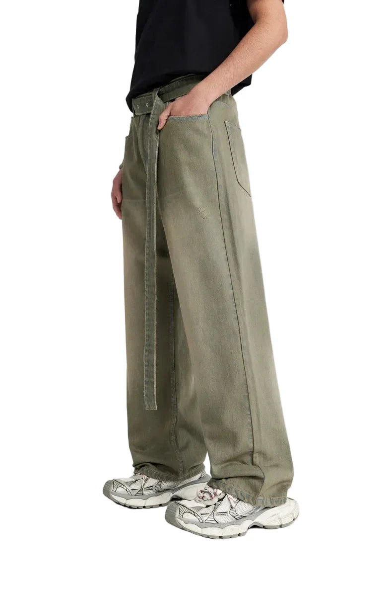 Vintage Washed Loose Fit Denim Jeans