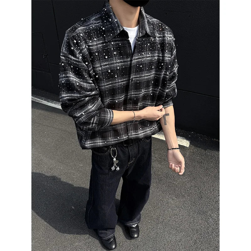 Y2K Grunge Rhinestone Shirt