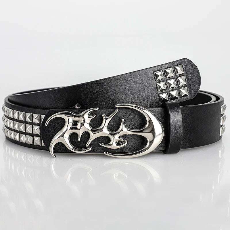 Y2K Irregular Alloy Buckle Belt