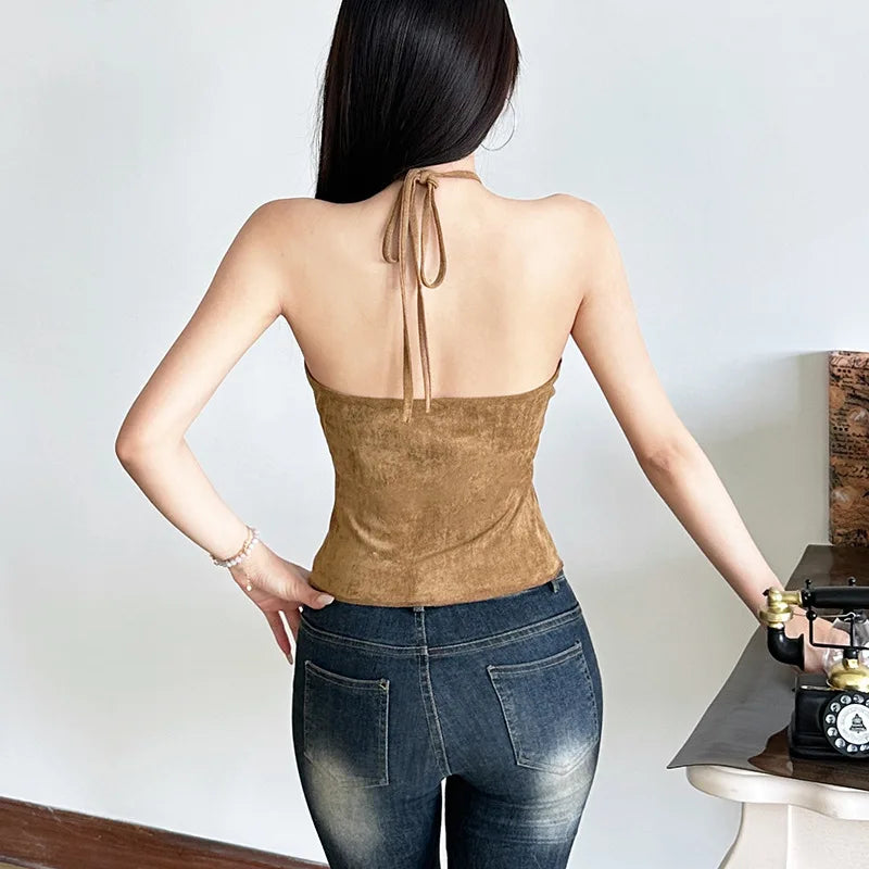 Y2K Cowgirl Halter Top
