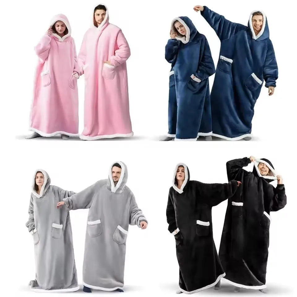 Christmas Flannel Hooded Blanket Pyjamas