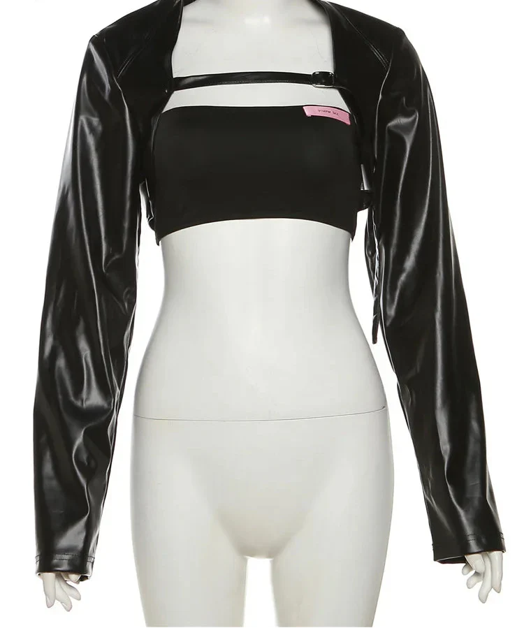 Cyberpunk Leather Retro Cropped Jacket
