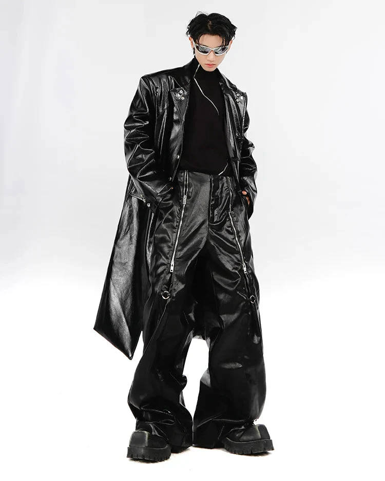 Cyperpunk Shiny Leather Pants