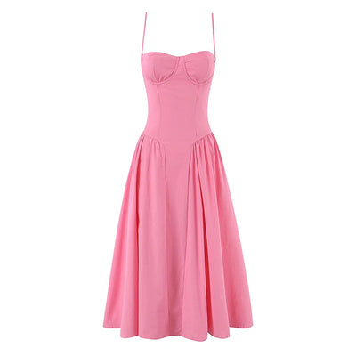 Sexy Rosenrotes Korsettkleid
