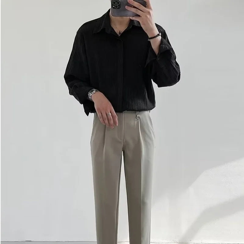 Stylish Black And White Long Sleeved Shirt