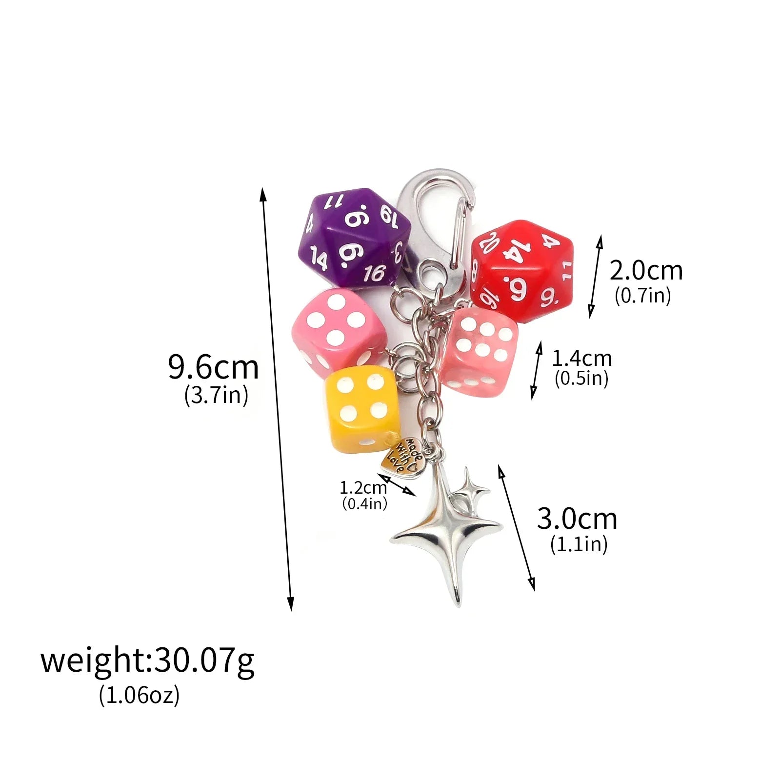 Y2k Dice Billiards Keychain