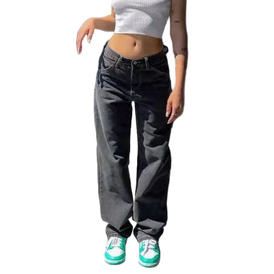Y2K Vintage Punk Low Rise Wide Jeans