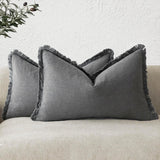 Decorative Linen Fringe Pillow Covers