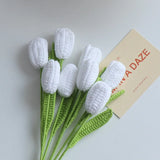 Vintage Tulips Crochet Flowers Handmade