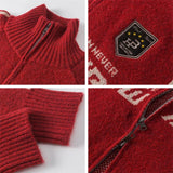 Luxury Oversize Knit Zip-Up Sweatshirt