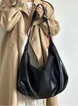 Casual Leather Dumpling Shoulder Bag