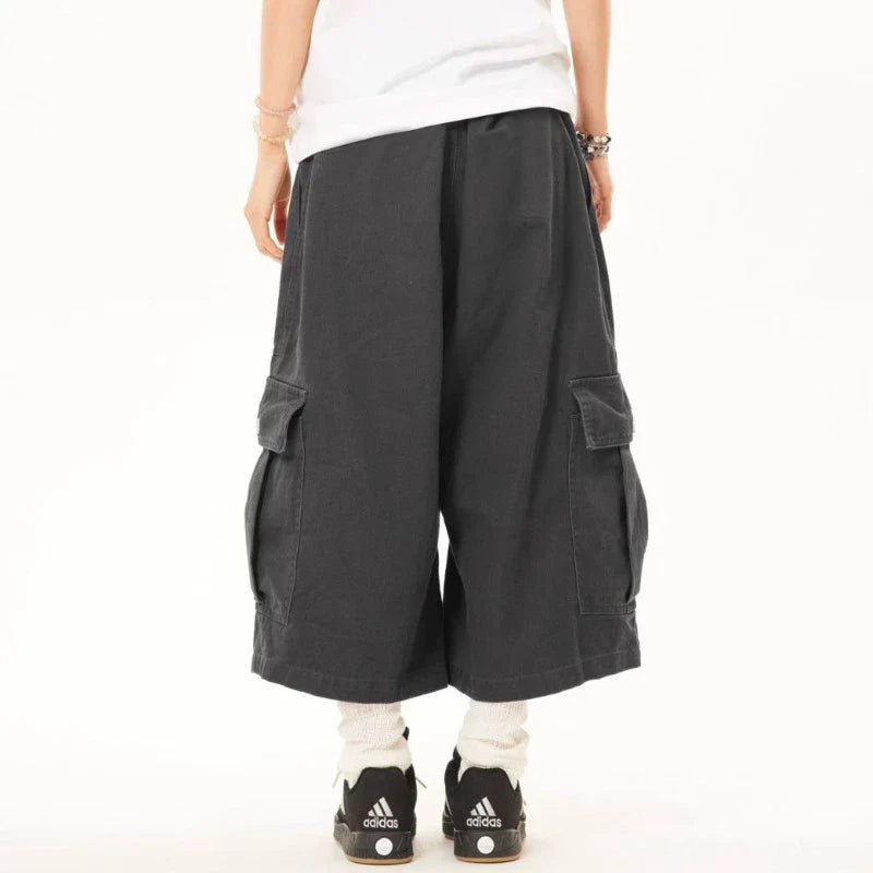 Retro Multi-Pocket Denim Jorts