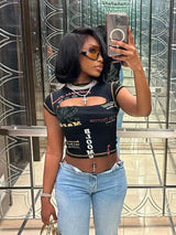 Baddie Core Cut Out Crop Top