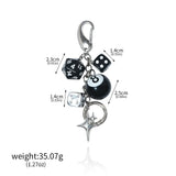 Y2k Dice Billiards Keychain