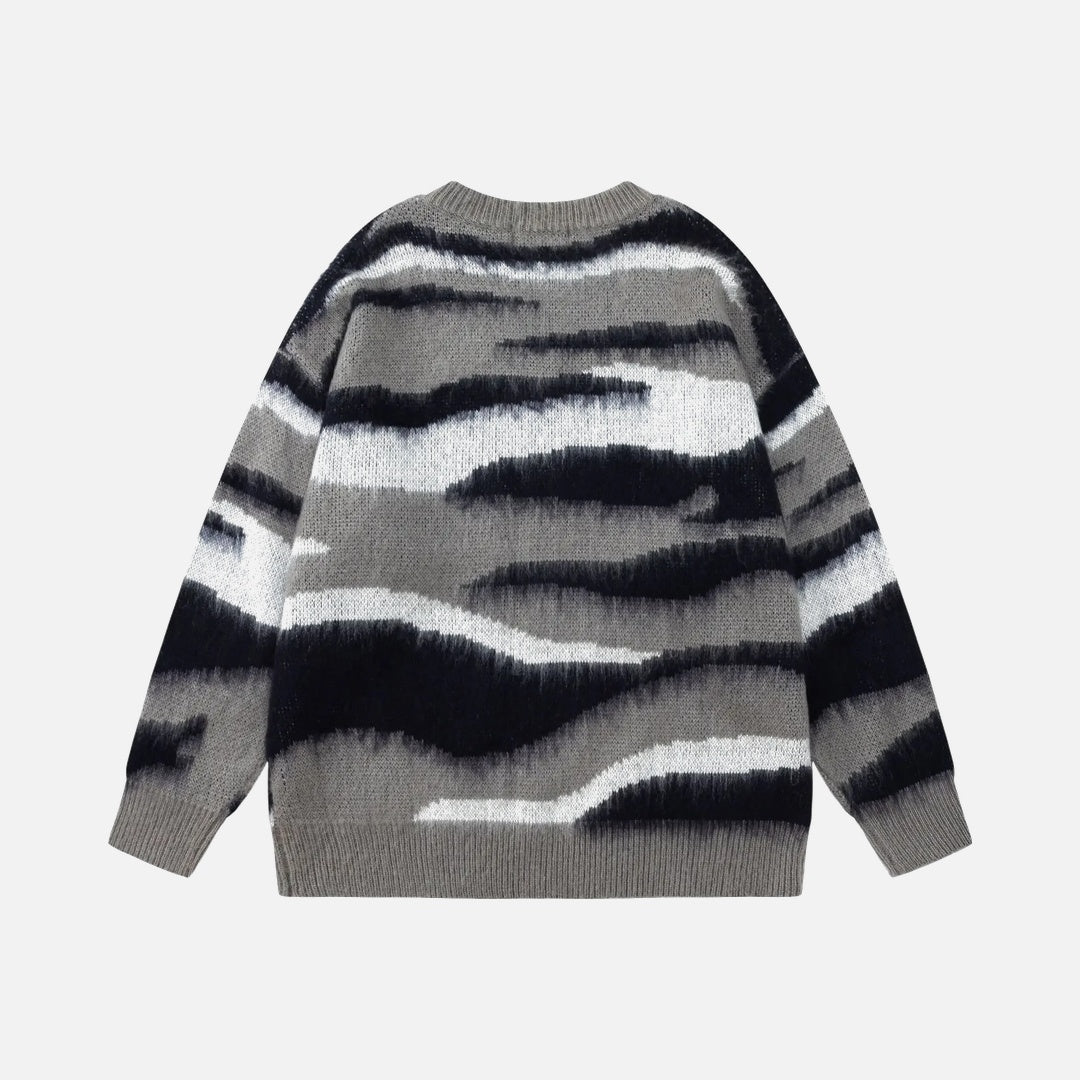 Zebra Pattern Cozy Sweater