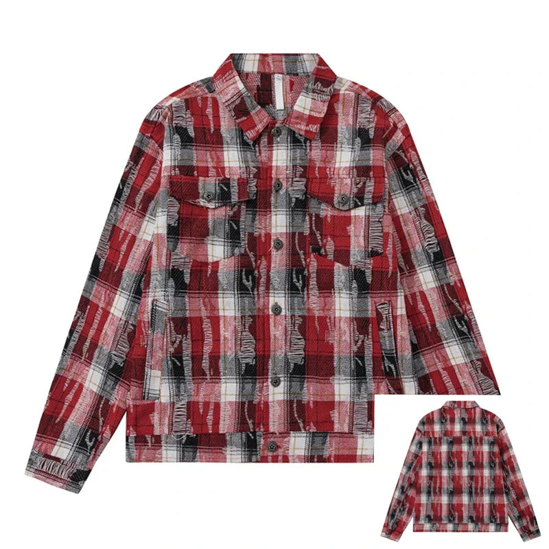 Red Plaid Wool Shirt