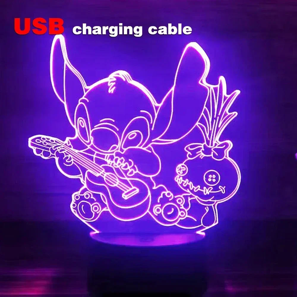 Led Cute Touch Lamp Anime Stitch