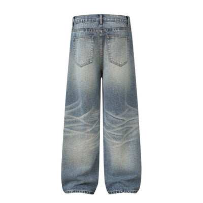 Vintage Loose Washed Straight Leg Jeans