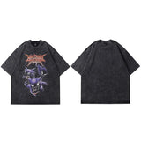 Vintage Washed Black Devil Graphic T-Shirt