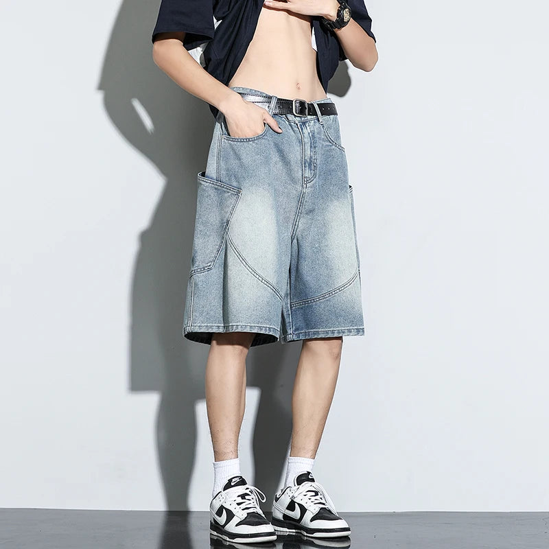 Y2K Baggy Washed Denim Shorts