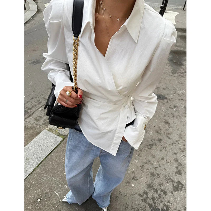 Corporate Girl White Office Shirt
