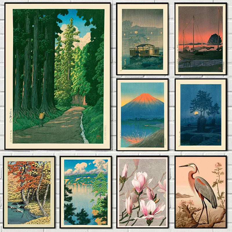 Tree-lined Road Asian Prints