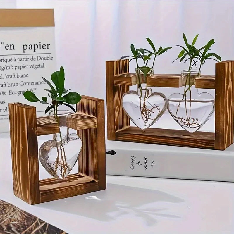 Creative Wooden Frame Small Vintage Vase